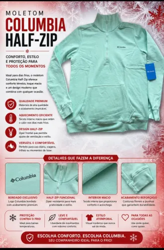 Moleton Columbia feminino original 
