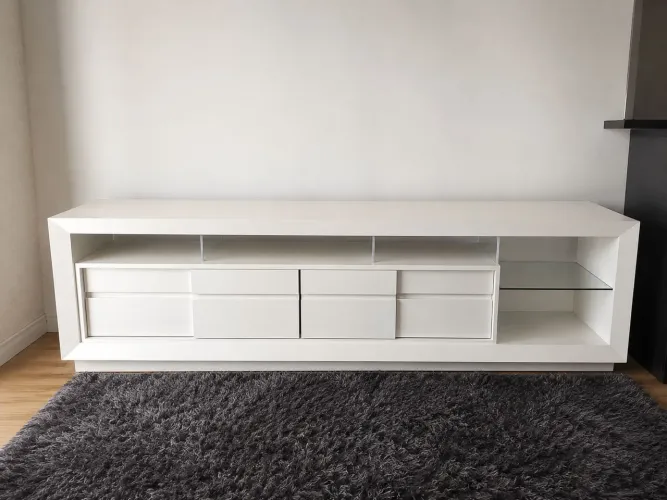 Rack em laca de sala - conjunto