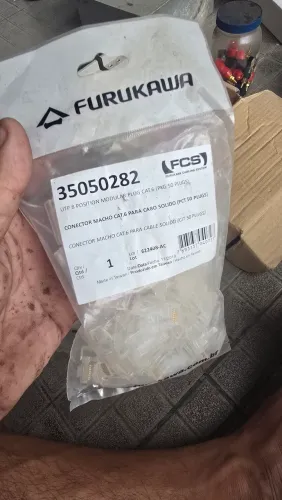 Conector macho cat.6 marca furukawa lacrado, contem 50 unidades preco de 1 pacote
