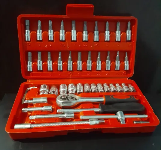 Kit de Ferramentas Chave Catraca Jogo Completo 46 Peças