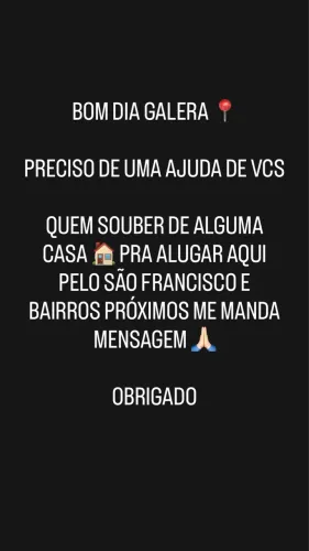 PRECISO DE UMA CASA PRA ALUGAR