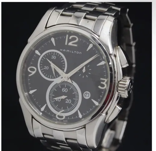 Relógio Hamilton Jazzmaster Lord Chronograph - H326121 - Original Suíço