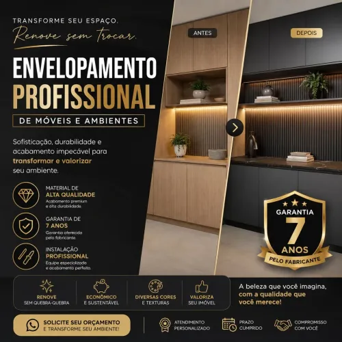 Envelopamento de móveis e ambientes 
