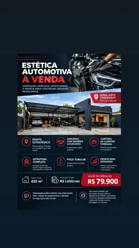 OPORTUNIDADE DE NEGÓCIO<br>ESTÉTICA AUTOMOTIVA À VENDA