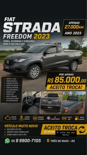 Fiat Strada Freedom 1.3 Flex 8V CS Plus 2023
