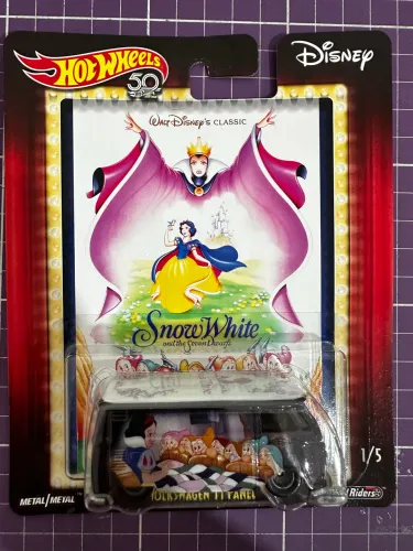 Hot Wheels Kombi Volkswagen T1 Panel Branca de Neve Disney - Colecionável