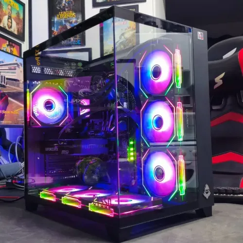 PC Gamer Ryzen 7 5700 (8N/16T) + RX 9060 XT 16GB OC GDDR6 | Full Glass RGB