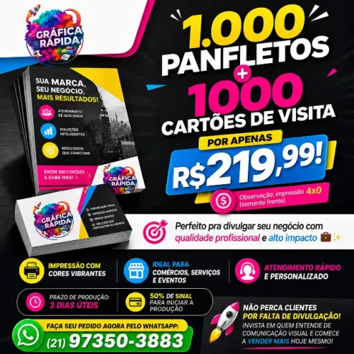 Panfletos + Cartões de visita