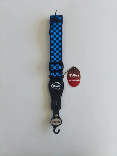 Correia PHX PH-08 Xadrez Azul e Preto para Violão, Guitarra e Baixo - NOVA