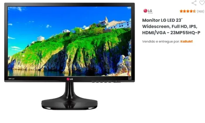 Monitor LG 24" LED Full HD - 23MP55
