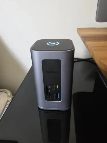 Dock Baseus Nomos NU1 Air SpaceMate 12 em 1 Dual HDMI 4K USB-C