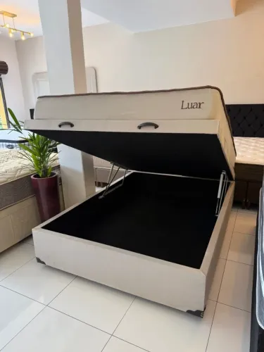 Cama BAÚ CASAL COM COLCHÃO NOVO - Entrego!
