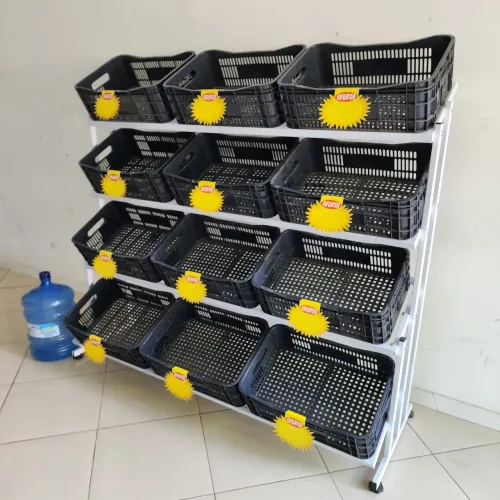 Expositor de frutas estante bancada balança