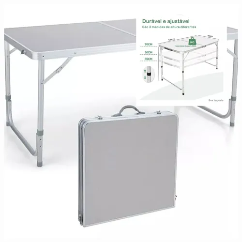 Mesa de Alumínio portátil