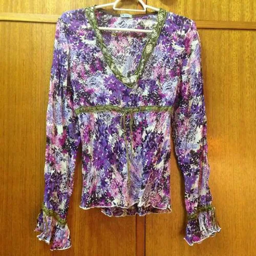 Blusa Manga Longa Estampada tam P