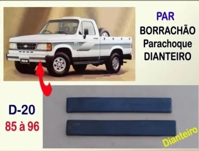 Borrachão Parachoque Dianteiro D-20 1985 À 1996 D40 Veraneio