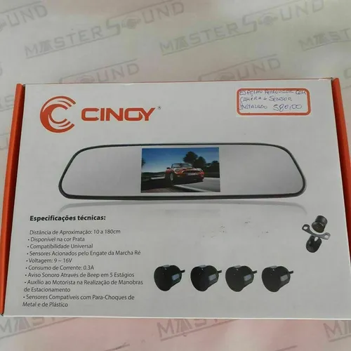 Kit: espelho retrôvisor com câmera, mais sensor de estacionamento. Garantia. Novo.