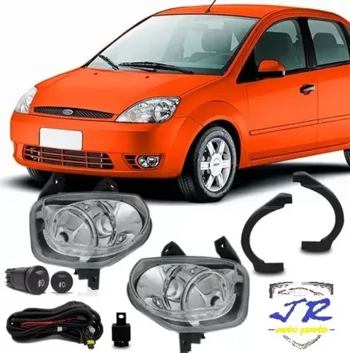 Kit Farol Milha Fiesta Super Charge Hatch Sedan 2003 2004 2005 2006 Auxiliar Neblina