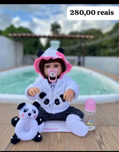 Boneca bebê reborn em silicone - aceito cartão