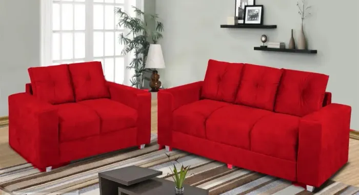 Sofá Conjunto 3x2 Lugares Almofadas Encosto Soltas. Produtos Novos Direto da Fábrica.