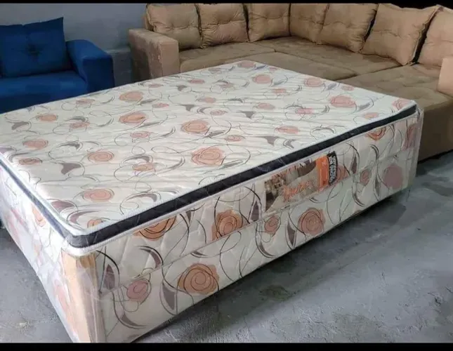 Cama box de espuma casal pillow top nova entrega grátis