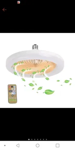 Ventilador De Teto Com Led Lâmpada Novo Com Controle Remoto Branco