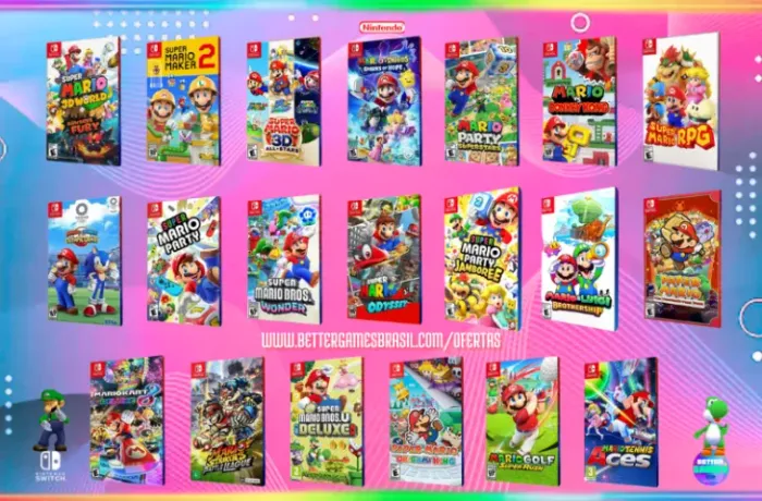 Mario Allstar RPG * Nintendo Spark Tenis Striker Paper Fury Kart Odyssey Make Party Wonder