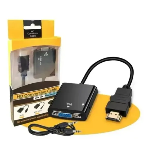 Adaptador Conversor Hdmi Para Vga Com Saída De Áudio P2