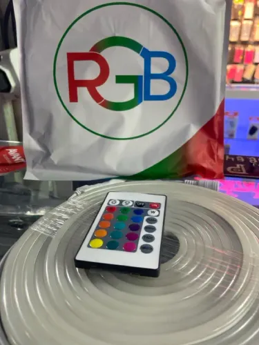 Fita led RGB NEON 5 metros C/Controle + Controladora