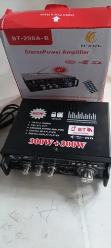 amplificador de som FM, Bluetooth c/2 saída de som é 220v./12v 