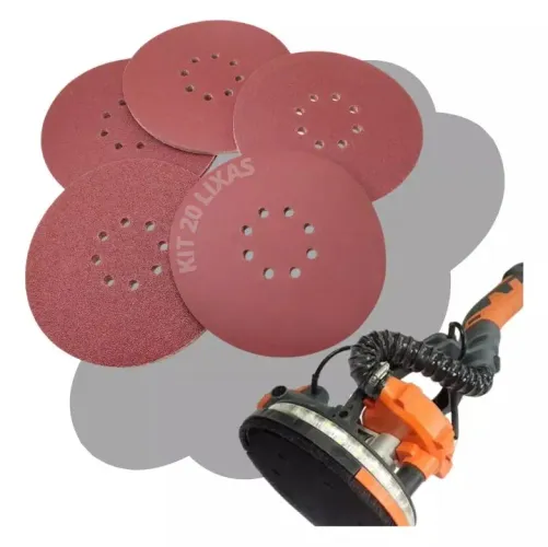 Kit 10 Lixas 225 mm ou 9 polegadas para Lixadeira girafa de parede