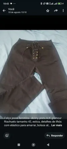Calça Jeans Feminina Skinny Preta Riachuelo