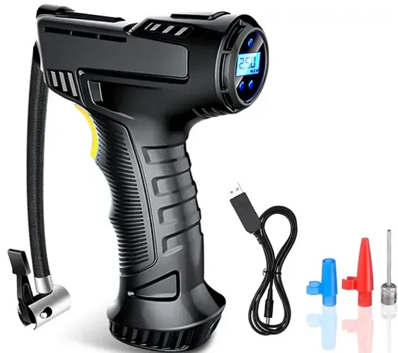 Compressor de Ar Digital Calibrador Sem Fio Portátil Inflador Pneus Carro Moto Bike z752