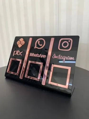 Placa para Pix/WhatsApp/Intagram p/ Loja 