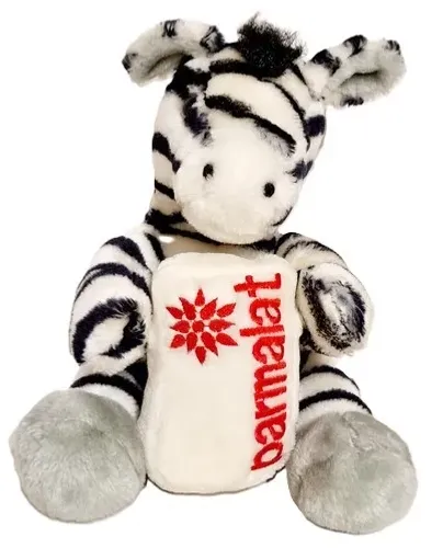 pelúcia coleção mamíferos parmalat zebra anos 1990