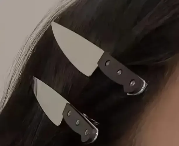 Presilhas de cabelo de Faca !!!!! 