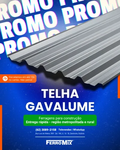 Telha Galvalume - Telhas metálicas - Entrega rápida e parcelamento em até 10x