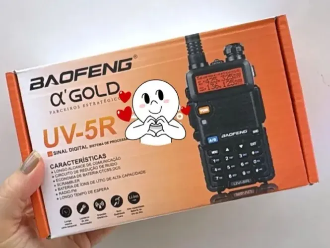 Rádio Comunicador Baofeng UV-5R de 8 watts (uv-5r de 3ª geração) com AC