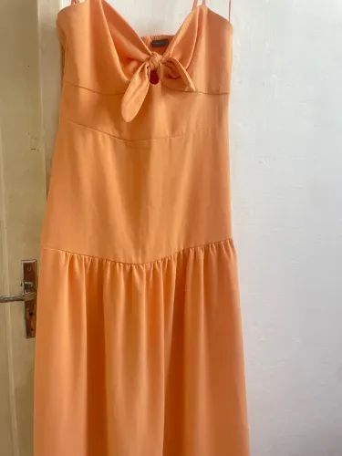 Vestido longo laranja