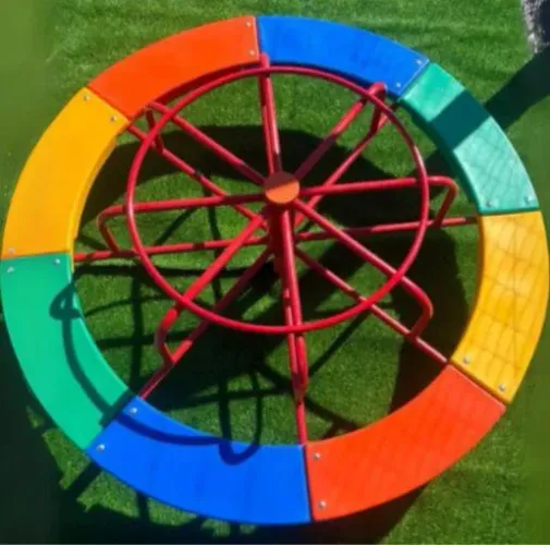 Carrossel Infantil Colorido gira gira ferro e plástico