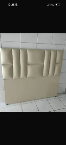 Cabeceira Estofada Bege