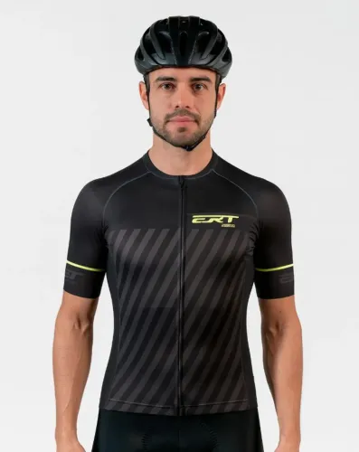 Camisa Ciclismo Ert New Elite Racing Black Sem Gola Mtb