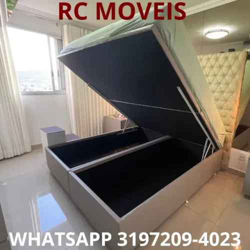 Cama Box Baú Queen 1.58x1.98 - Baú Blindado e Sofisticação