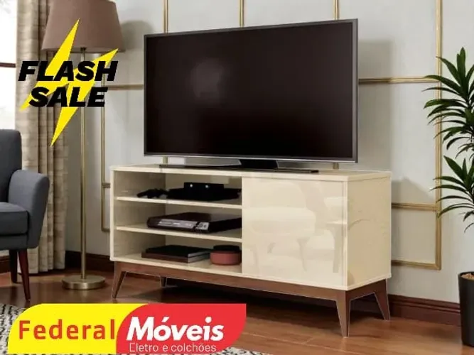 RACK DE TV de até 43" OFF WHITE