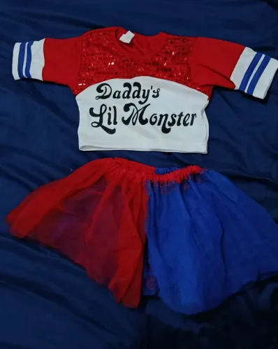Fantasia Infantil Harley Quinn - Tamanho 4 (Duas Unidades)