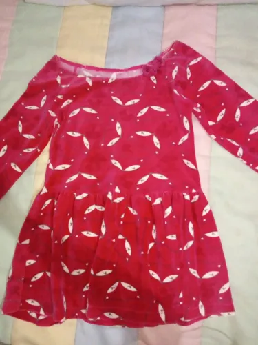 Vestido camurça infantil menina vermelho