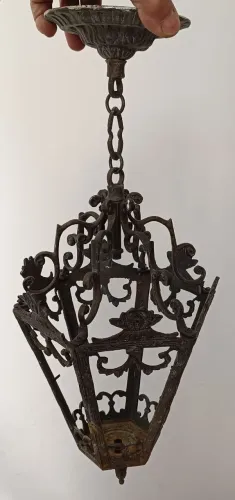 Pendente Luminaria Colonial Em Metal Lustres Santa Maria