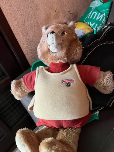 Teddy Ruxpin, um brinquedo eletrônico de pelúcia 