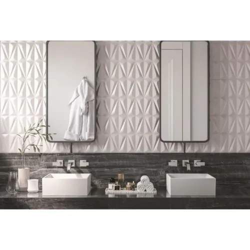 Revestimento 3D para Banheiro - Design Moderno