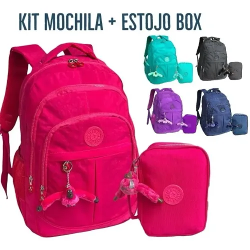 Mochila e estojo escolar Kipling (replica) NOVOS